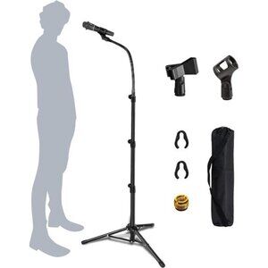 Mic Stand Boom Microphone Stands Tripod Gooseneck micarm stand Height Adjustable